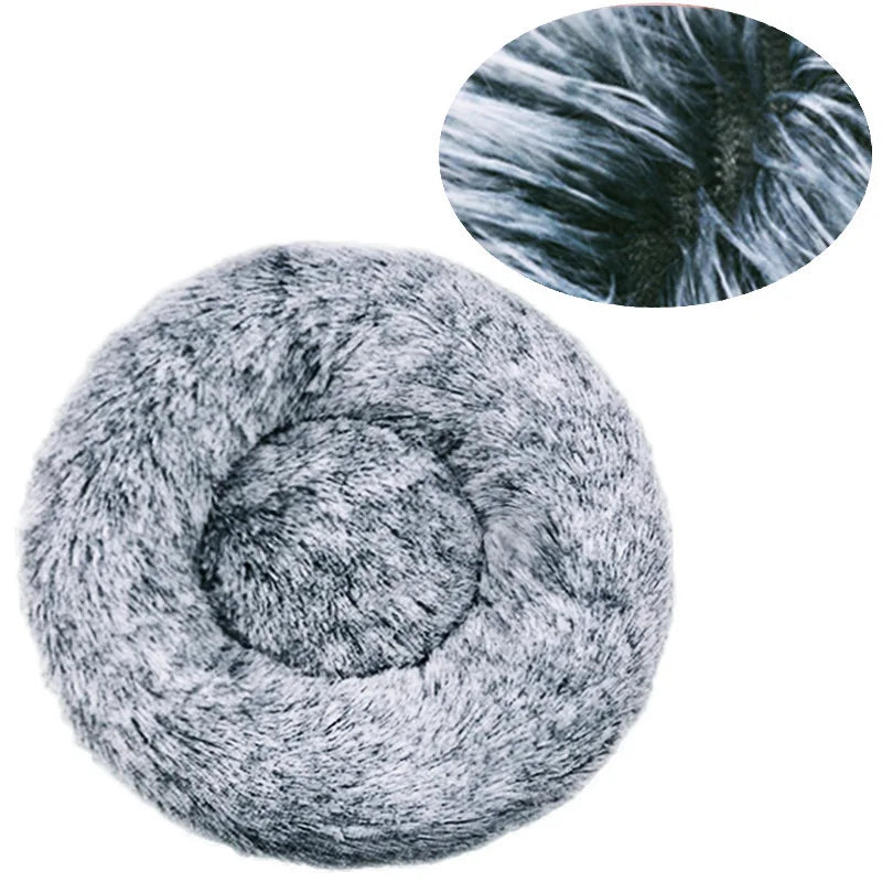 Lit Rond Pour Animaux De Compagnie, 40 À 90Cm, 6 Tailles, Pour Grand Chien, Lit Super Doux Pour Chat, Maison En Peluche Pour Chien Moyen, Couchage Chaud D'Hiver