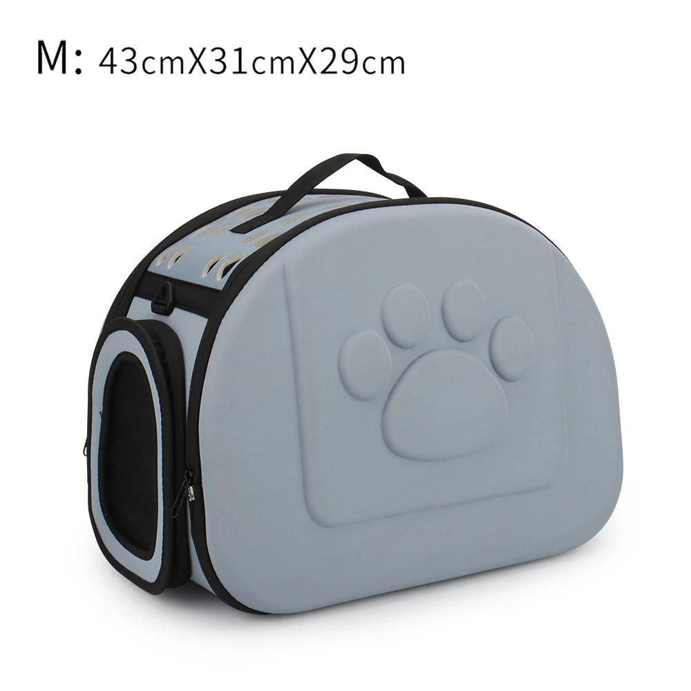 Pure Color Pet Carrier Bag Portable Outdoor Cat Foldable Dog Travel Pet Bag Puppy Carrying Shoulder Dog Bags