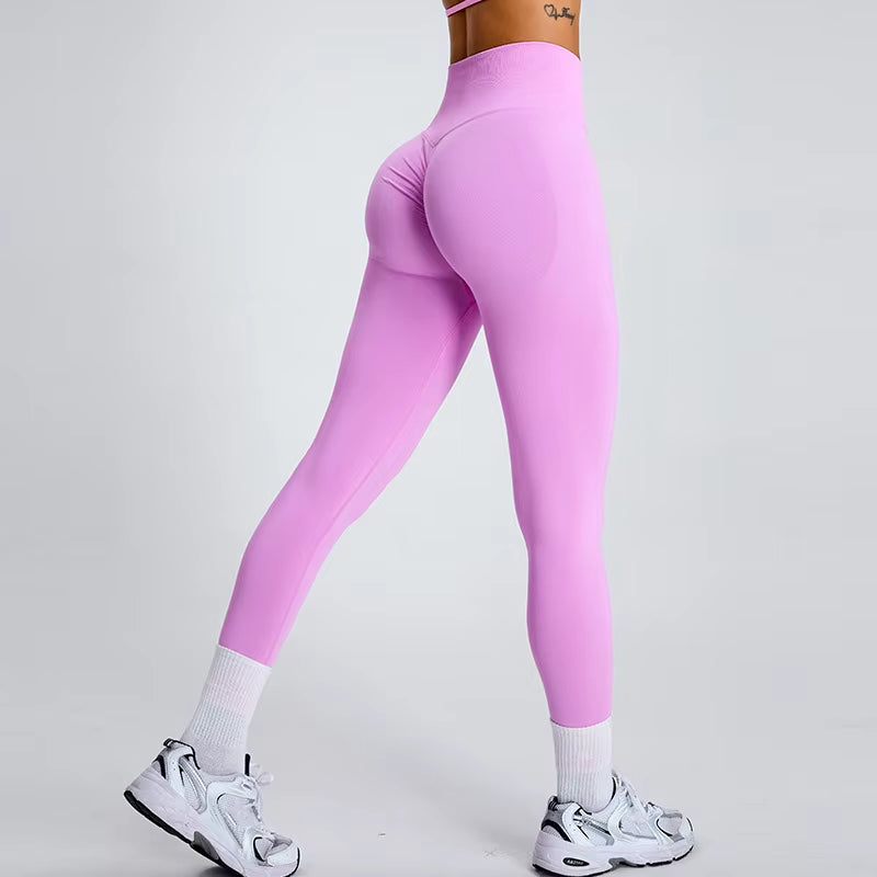 Legging De Sport Taille Haute Sans Couture Pour Femmes, Pantalon De Yoga, Collants D'Entraînement De Gymnastique Super Extensibles, Pantalons De Course