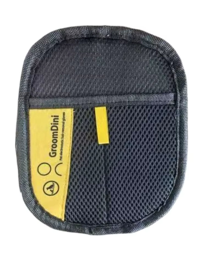 Upgrade Edition Gants D'Épilation Statiques Pour Grands Animaux De Compagnie – Gants De Toilettage Pour Chats En Polypropylène Noir Avec Accents Jaunes