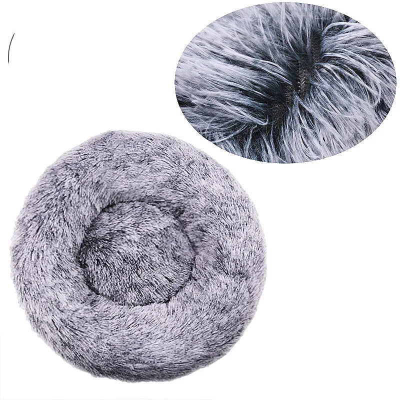 Lit Rond Pour Animaux De Compagnie, 40 À 90Cm, 6 Tailles, Pour Grand Chien, Lit Super Doux Pour Chat, Maison En Peluche Pour Chien Moyen, Couchage Chaud D'Hiver