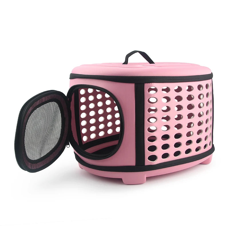 Pure Color Pet Carrier Bag Portable Outdoor Cat Foldable Dog Travel Pet Bag Puppy Carrying Shoulder Dog Bags