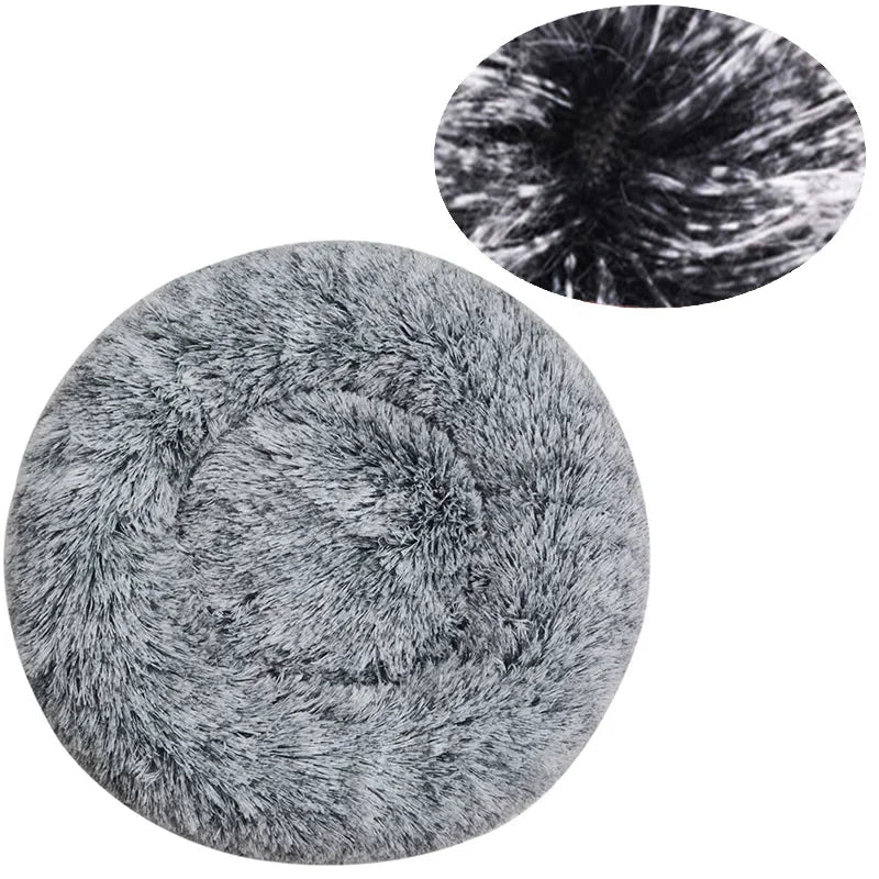 Lit Rond Pour Animaux De Compagnie, 40 À 90Cm, 6 Tailles, Pour Grand Chien, Lit Super Doux Pour Chat, Maison En Peluche Pour Chien Moyen, Couchage Chaud D'Hiver
