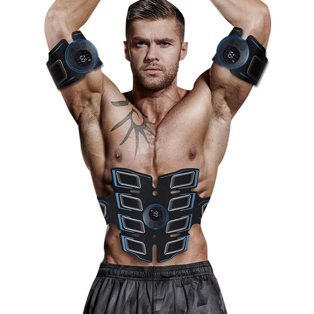 Entraîneur Musculaire Abdominal Aste USB, Masseur Musculaire Abdominal Portable, Ceinture D'Entraînement Électronique, Équipement De Fitness