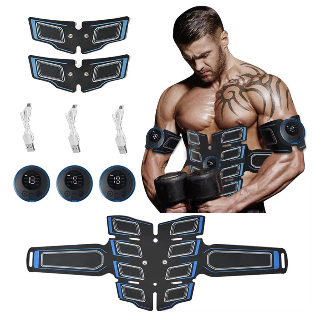 Entraîneur Musculaire Abdominal Aste USB, Masseur Musculaire Abdominal Portable, Ceinture D'Entraînement Électronique, Équipement De Fitness