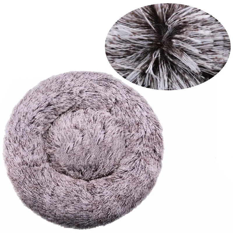 Lit Rond Pour Animaux De Compagnie, 40 À 90Cm, 6 Tailles, Pour Grand Chien, Lit Super Doux Pour Chat, Maison En Peluche Pour Chien Moyen, Couchage Chaud D'Hiver
