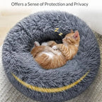 Lit Rond Pour Animaux De Compagnie, 40 À 90Cm, 6 Tailles, Pour Grand Chien, Lit Super Doux Pour Chat, Maison En Peluche Pour Chien Moyen, Couchage Chaud D'Hiver
