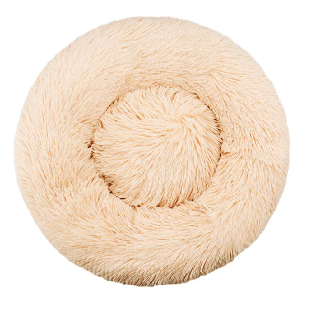 Lit Rond Pour Animaux De Compagnie, 40 À 90Cm, 6 Tailles, Pour Grand Chien, Lit Super Doux Pour Chat, Maison En Peluche Pour Chien Moyen, Couchage Chaud D'Hiver